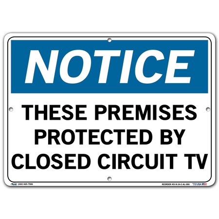 Vestil Aluminum Sign, 10-1/2" Height, 14-1/2" Width, Aluminum, Rectangle, English SI-N-34-C-AL-080
